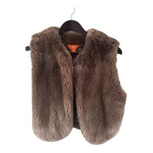 Joe Fresh taupe  Faux Fur Vest small